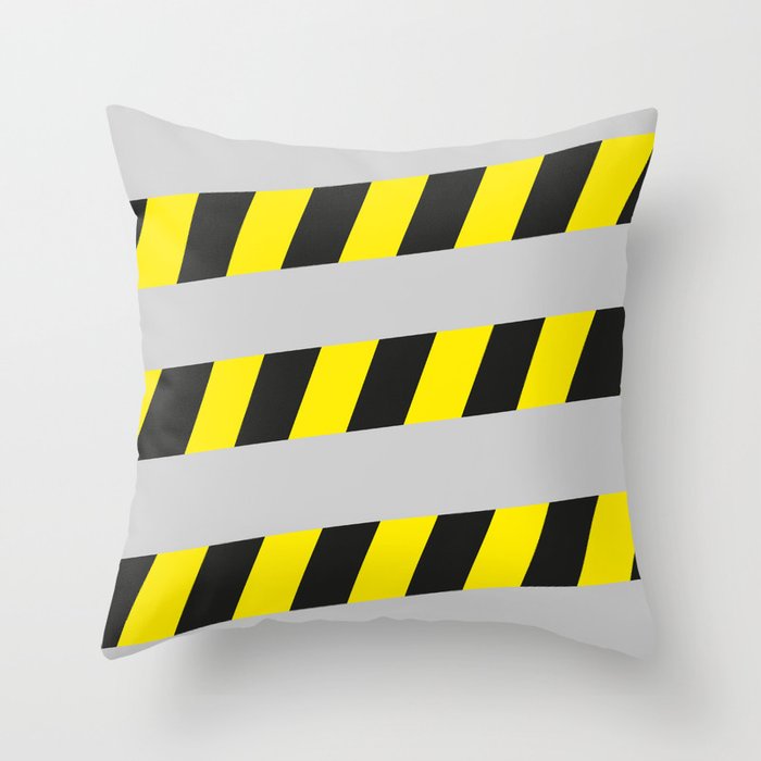 Caution Throw Pillow