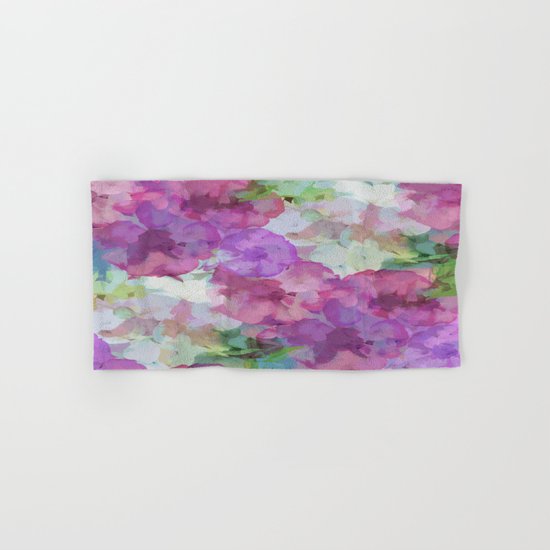 Sweet Peas Floral Abstract Hand & Bath Towel