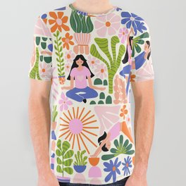 Yoga Pattern All Over Graphic Tee