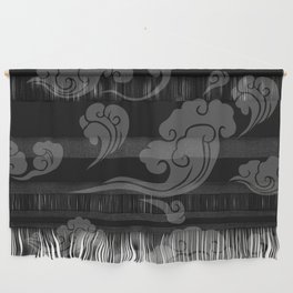Cloud Swirls - Black Wall Hanging