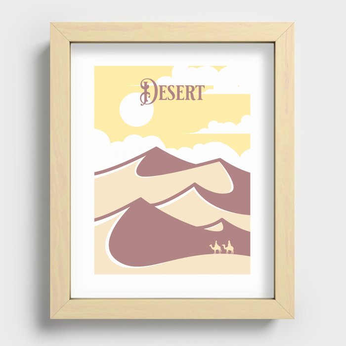 Minimalist Desert Art Print Recessed Framed Print