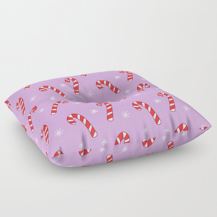 Candy Cane Pattern (purple) Floor Pillow