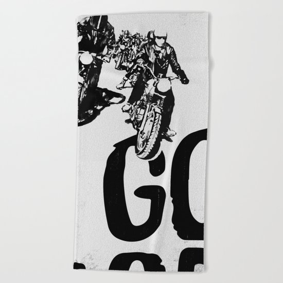The Horde Motorcycle Art Print Beach Towel