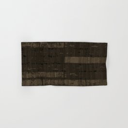 Brown engraved wood board Hand & Bath Towel