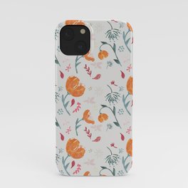 Floral tossed pattern iPhone Case