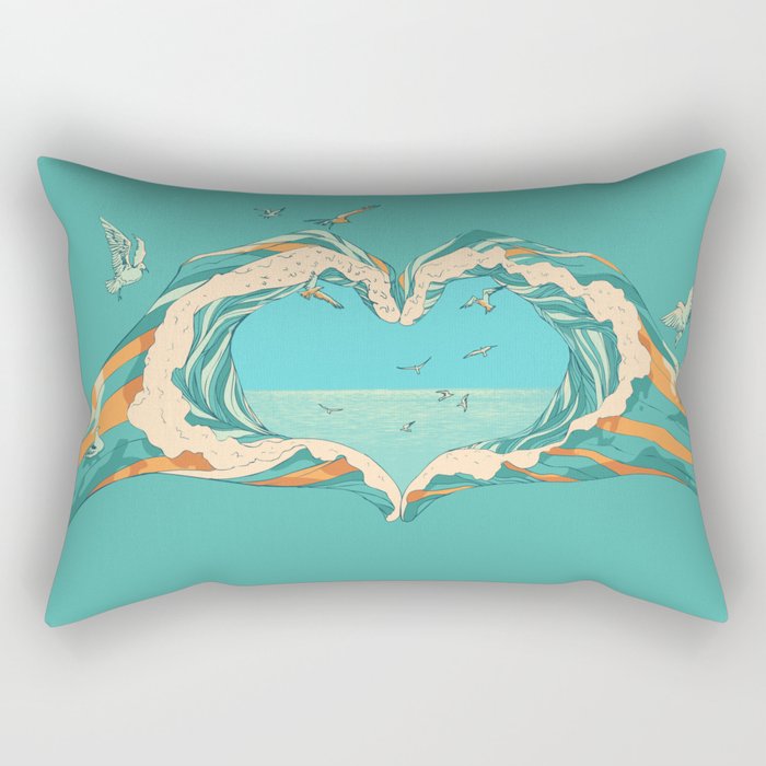 My Heart & The sea Rectangular Pillow