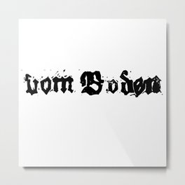 vom Boden (No Nonsense Logo) Metal Print | Food, Mixed Media, Black and White, Graphic Design 