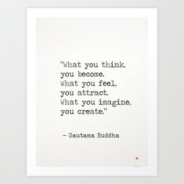 Buddha quote 5 Art Print