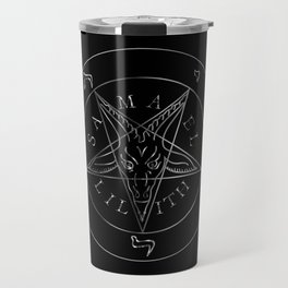 Wiccan symbol silver Sigil of Baphomet- Satanic god occult symbol Travel Mug