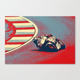Motogp Inclined Double Traction Ground Red Race Capability Canvas Print