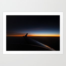 Sunset from the cocpkit Art Print