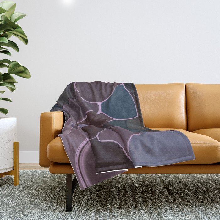 Bubbles Natural Earth Tone  Throw Blanket