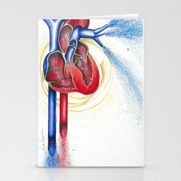 Anatomical heart - Art is Heart Stationery Cards by