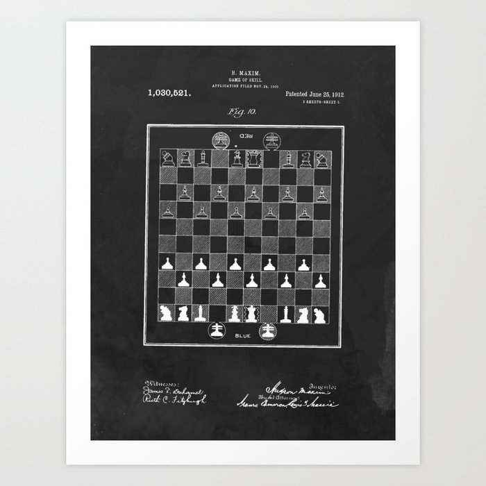 Chess Vintage Patent Art Print