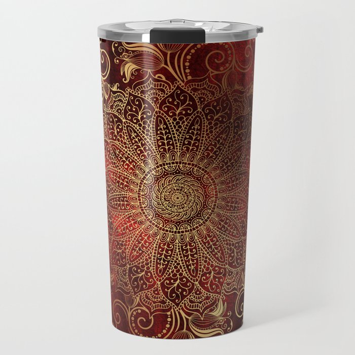 Golden Mandala Travel Mug