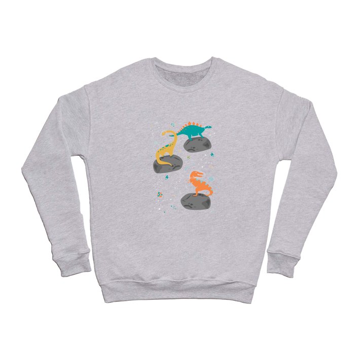 Dinosaurs Floating on an Asteroid Crewneck Sweatshirt