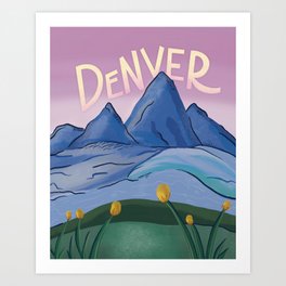 Denver Travel Poster Art Print