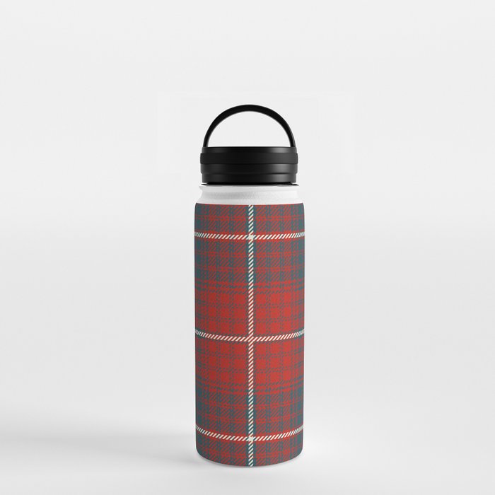 Red and Purple Square Pattern Water Bottle