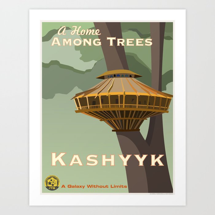Kashyyk - VINTAGE TRAVEL POSTER Art Print