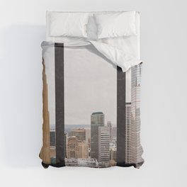 Minneapolis Skyline Window | City Views in Minnesota Duvet Cover