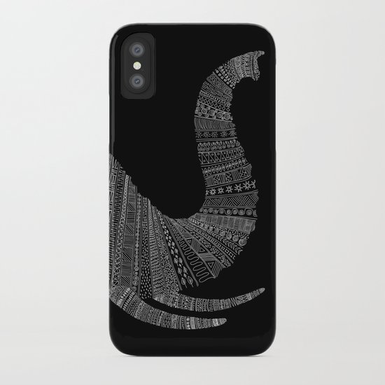 Elephant (On Black) iPhone Case