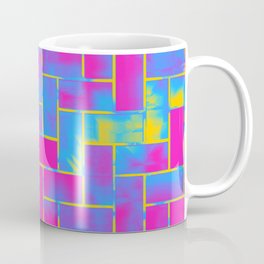Pansexual Pride Enameled Parquet Tiles Pattern Coffee Mug