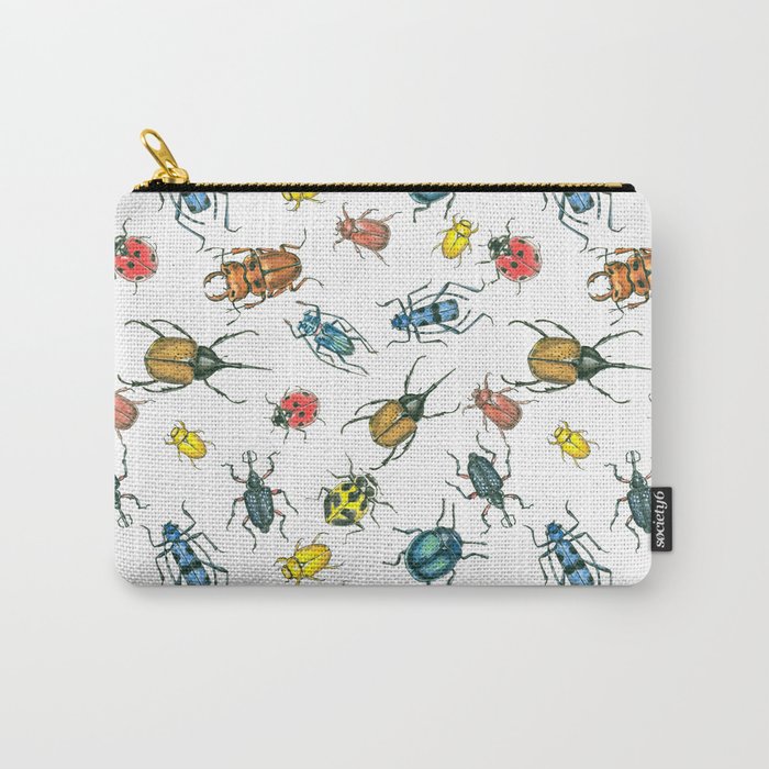 Beetles, watercolor and ink Carry-All Pouch