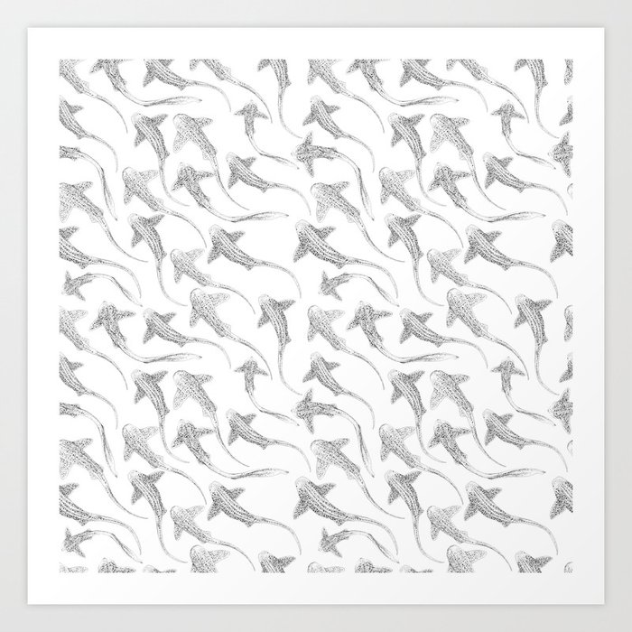 Zebra Shark Print Art Print