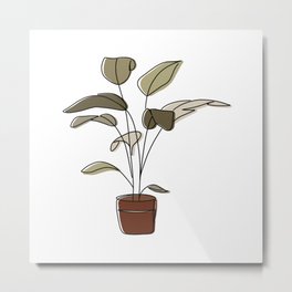 Boho plant I Metal Print