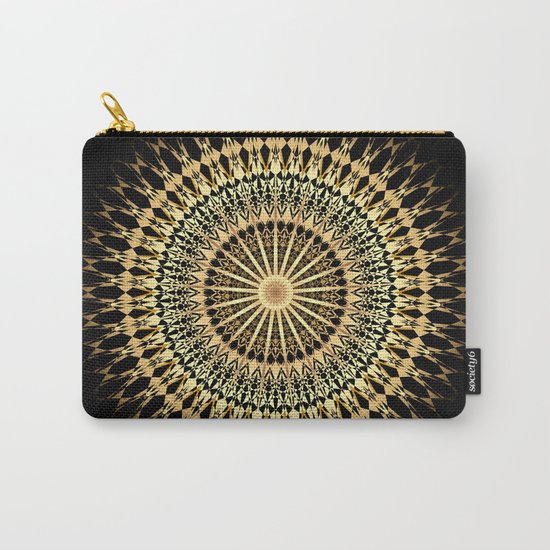 Black Gold Mandala Carry-All Pouch