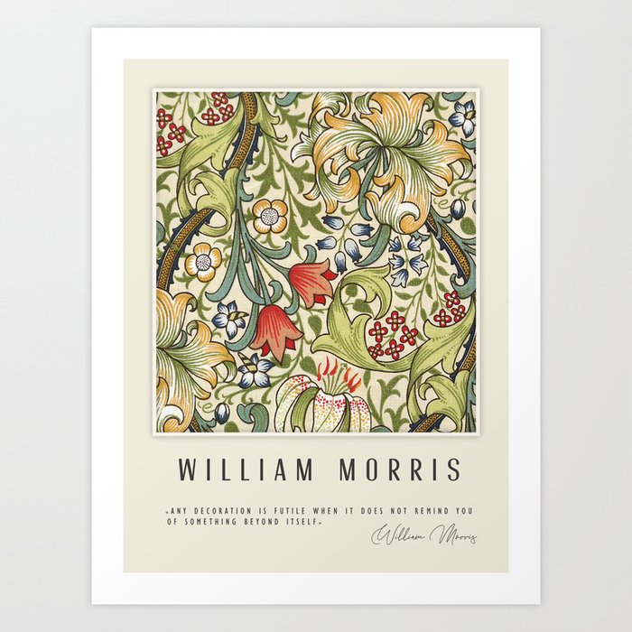 Modern poster-William Morris-Vegetable print 4. Art Print