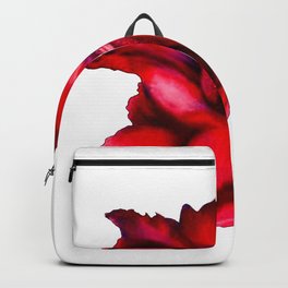 "Red Tropical Flower" by Terri L. Parker Backpack