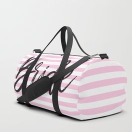 Bride Pink and White Stripes Duffle Bag