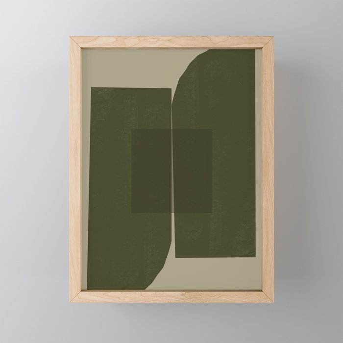 Green Paper Cut No2. Framed Mini Art Print