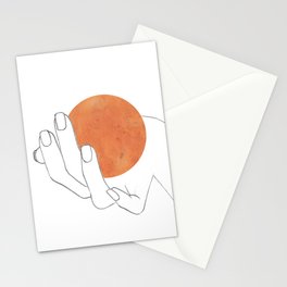 Terracotta sun in the hand Stationery Card