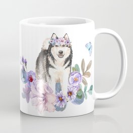 Flower and Dog Coffee Mug