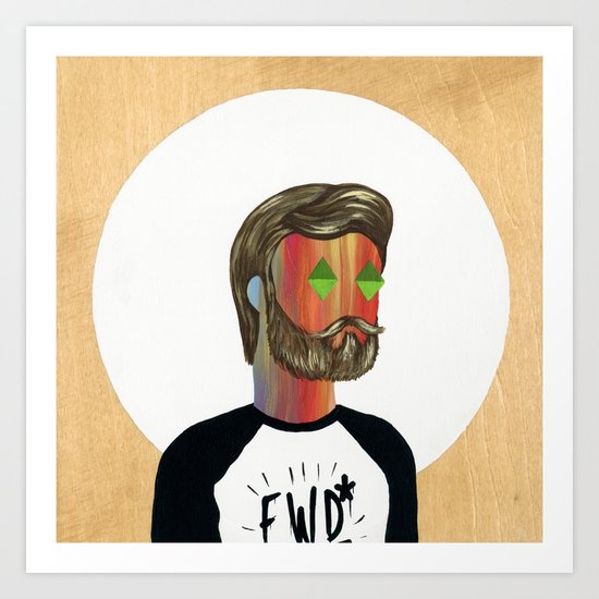 6x6 Man Art Print