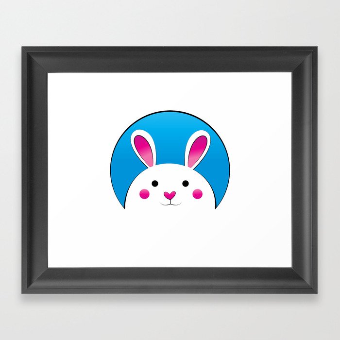 Chubby Bunny Framed Art Print