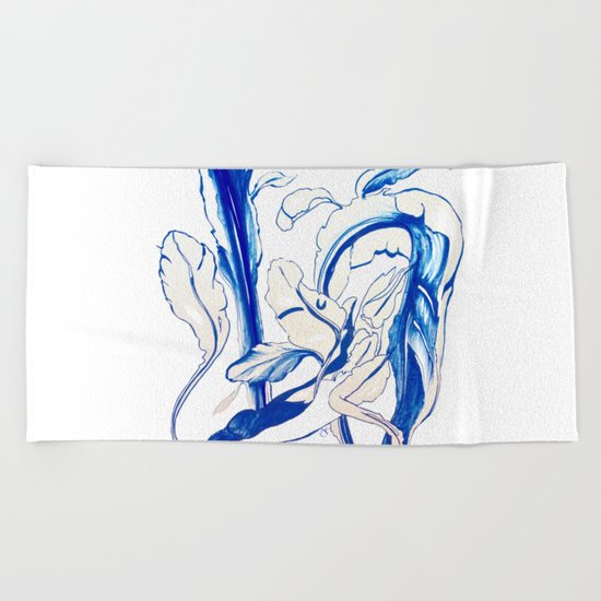 Plant in Blue Marker - Leaf of Life Miracle Leaf - Original Blue Beach Towel
