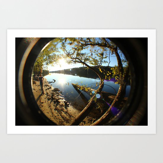down by the river Art Print