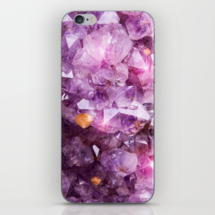 Purple Amethyst Crystal iPhone Skin