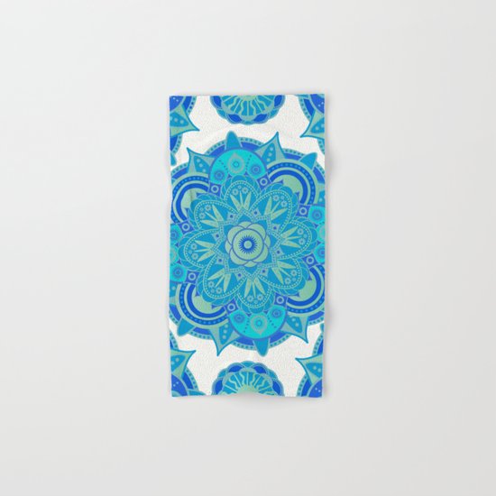 Throat Chakra Mandala Hand & Bath Towel