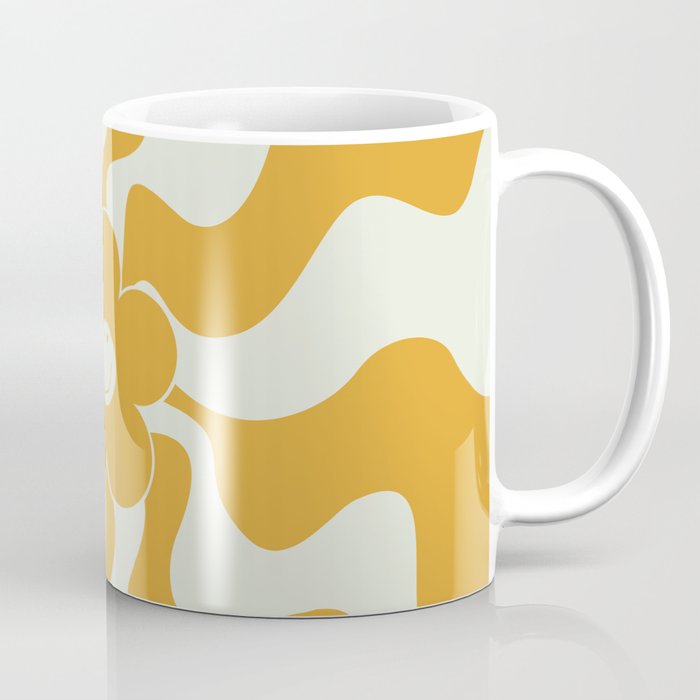 Happy Retro Daisy - Yellow Coffee Mug