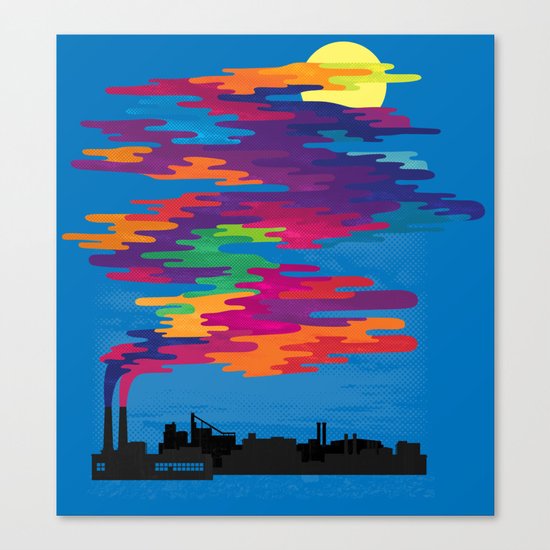 Hidden in the Smog (day) Canvas Print