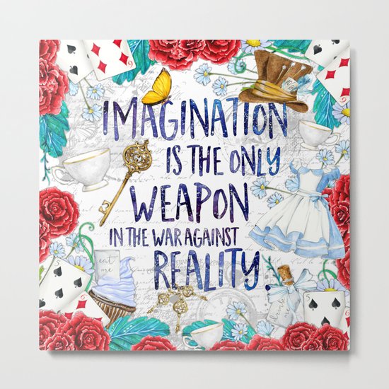 Alice in Wonderland - Imagination Metal Print
