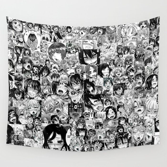 Ahegao Hentai Faces Wall Tapestry Ahegao Hentai Faces Wall Tapestry