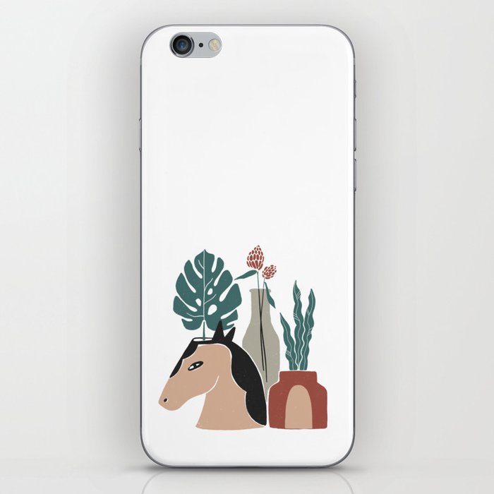 Horse Vase with Plants iPhone Skin