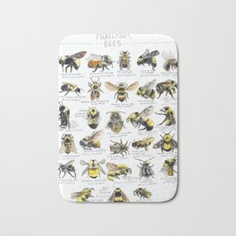 Montana Bee Chart Bath Mat | Watercolor, Climate, Montana, Beechart, Bumble, Save, Bee, Usa, Polinators, Illustration 
