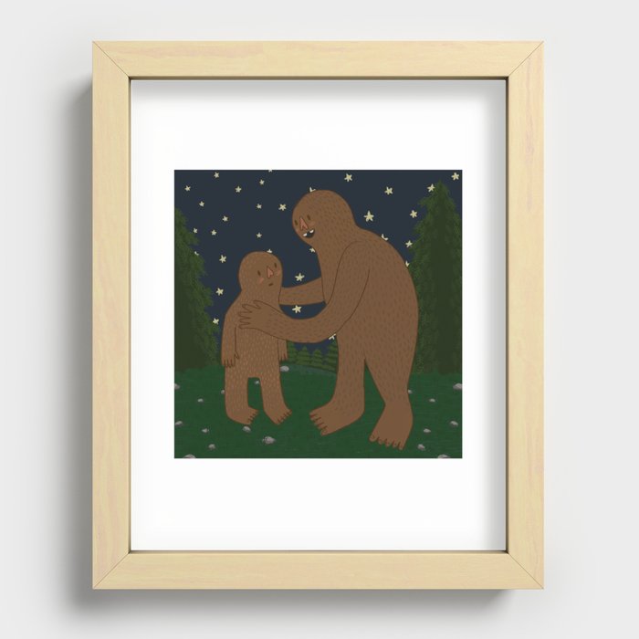 Bigfoot Bonding Recessed Framed Print
