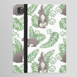 Rabbits and Ferns iPad Folio Case